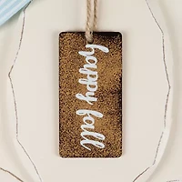 Northlight 9" Beige Happy Fall Wooden Pumpkin Harvest Thanksgiving Tabletop Decor