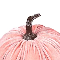 Northlight 6.25" Pink Velour Pumpkin Fall Harvest Thanksgiving Tabletop Decor
