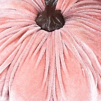Northlight 6.25" Pink Velour Pumpkin Fall Harvest Thanksgiving Tabletop Decor
