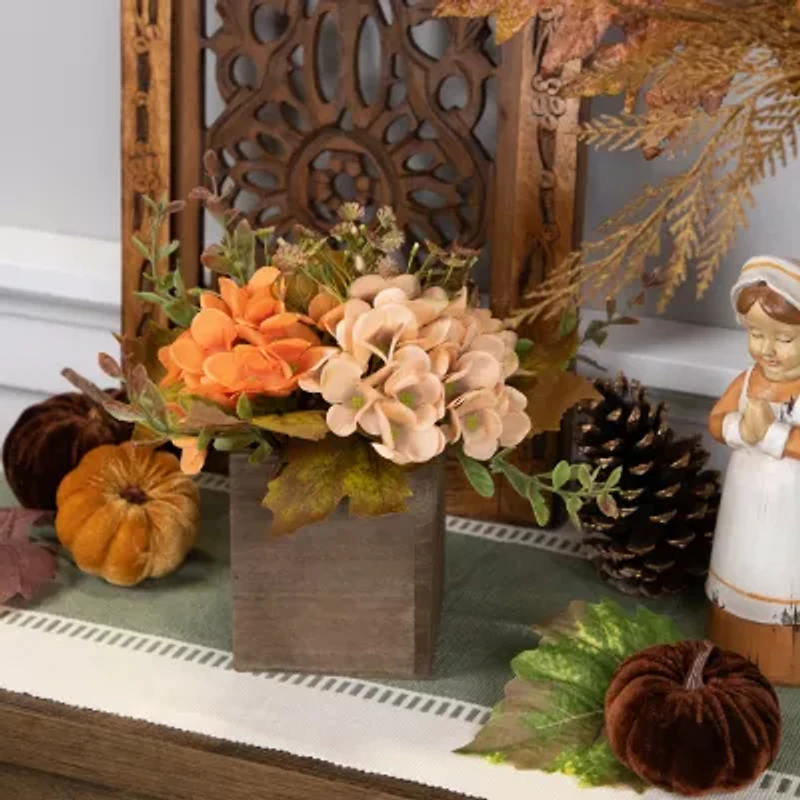 Northlight 10in X 8in Wooden Box Fall Thanksgiving Tabletop Decor