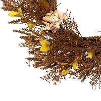 Northlight 32in Brown Fall Grass Unlit Wreath