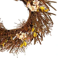 Northlight 32in Brown Fall Grass Unlit Wreath