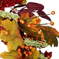 Northlight 2oin Leaves And Berries Unlit Wreath