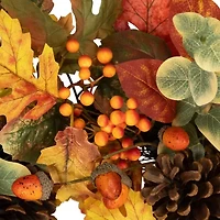 Northlight 26in Berries And Pinecone Unlit Wreath