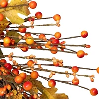 Northlight 22in Orange Berry And Yellow Leaf Wreath