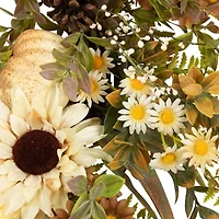 Northlight 28in Sunflower And Pumpkin Unlit Wreath