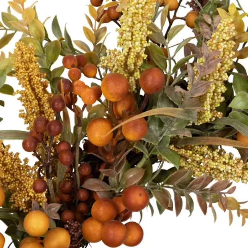 Northlight 24in Mixed Foliage Unlit Wreath