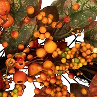 Northlight 24in Berries And Pumpkin Unlit Wreath