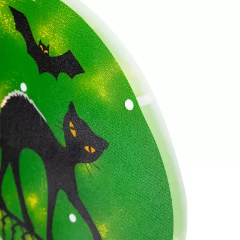 Northlight 13.75in Lighted Black Cat Silhouette Decorative Lantern