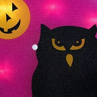 Northlight 13.75in Lighted Black Owl Silhouette Decorative Lantern