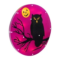 Northlight 13.75in Lighted Black Owl Silhouette Decorative Lantern