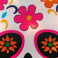 Northlight 15in Lighted Day Of The Dead Sugar Skull Decorative Lantern