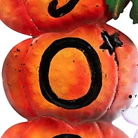 Northlight 33in Orange And Black Stacked Pumpkins Halloween Yard Art