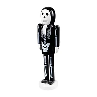 Northlight 14in Black And White Skeleton Wood Nutcracker