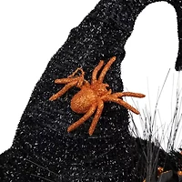 Northlight 16in Black Witch'S Hat With Roses Halloween Tabletop Decor