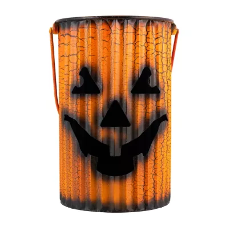 Northlight Black And Orange Metal Pumpkin Lanterns Halloween Tabletop Decor