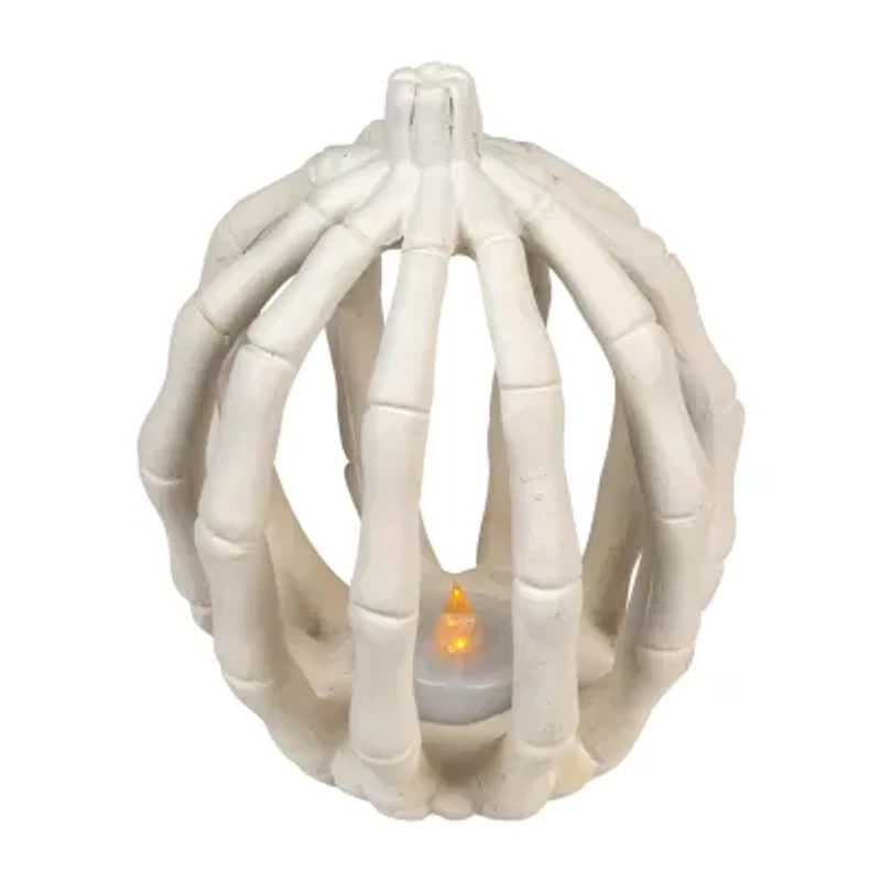 Northlight 6.25in Led Skeleton Pumpkin Halloween Tabletop Decor