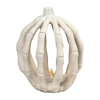 Northlight 6.25in Led Skeleton Pumpkin Halloween Tabletop Decor