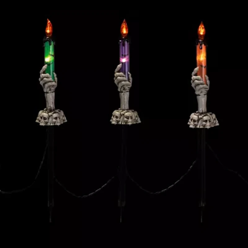 Northlight 8.5in Led Skeleton Candle 6-pc. Lighted Halloween Tabletop Decor