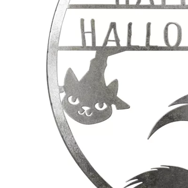 Northlight 17in Silver Flying Witch Wall Sign