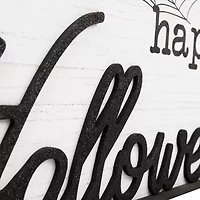 Northlight 23.5in Happy Halloween Spider Web Wall Sign