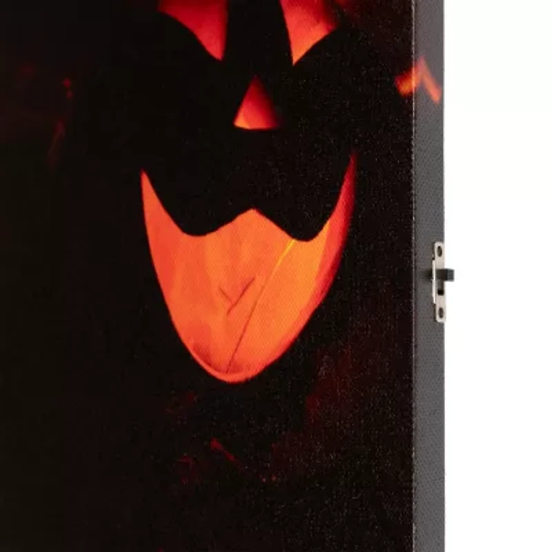 Northlight Led Silly And Spooky Jack-O-Lanterns Canvas Art