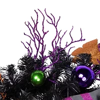 Northlight 24in Jack-O-Lantern In Witches Hat Wreath