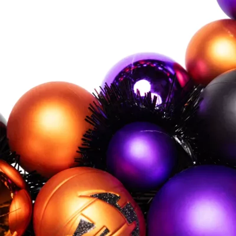 Northlight 24in Jack-O-Lantern Shatterproof Wreath