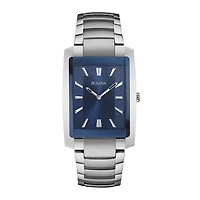 Bulova Classic Mens Silver Tone Stainless Steel Bracelet Watch 96a169