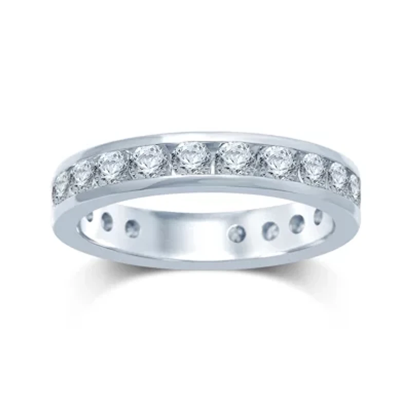 2 CT.T.W. Natural Diamond 14K White Gold Eternity Band