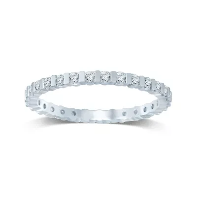 2 CT.T.W. Natural Diamond 14K White Gold Eternity Band
