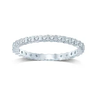 2 CT.T.W. Natural Diamond 14K White Gold Eternity Band