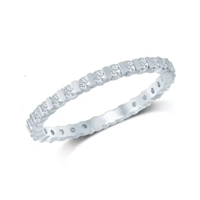 2 CT.T.W. Natural Diamond 14K White Gold Eternity Band