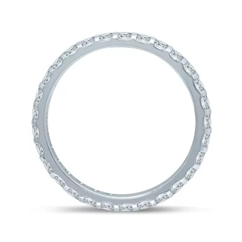 2 CT.T.W. Natural Diamond 14K White Gold Eternity Band