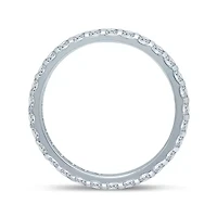 2 CT.T.W. Natural Diamond 14K White Gold Eternity Band