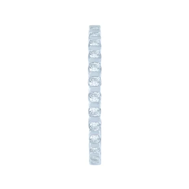 2 CT.T.W. Natural Diamond 14K White Gold Eternity Band