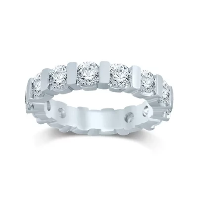3 CT.T.W. Natural Diamond 14K White Gold Eternity Band