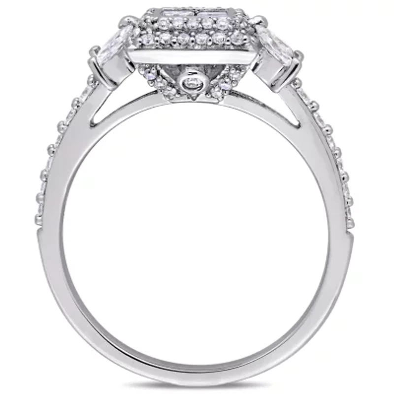 Womens 1 CT. T.W. Natural White Diamond 14K Gold Engagement Ring