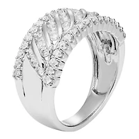 Womens 1 CT. T.W. Genuine White Diamond 10K Gold Wedding Band