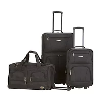 Rockland Spectra Polka Dot 3-pc. Softside Luggage Set