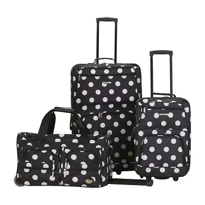 Rockland Spectra Polka Dot 3-pc. Softside Luggage Set