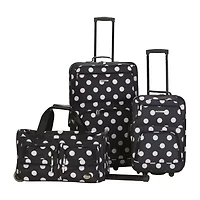 Rockland Spectra Polka Dot 3-pc. Softside Luggage Set