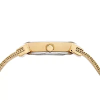 Bering Womens Crystal Accent Gold Tone Stainless Steel Bracelet Watch 10126-334