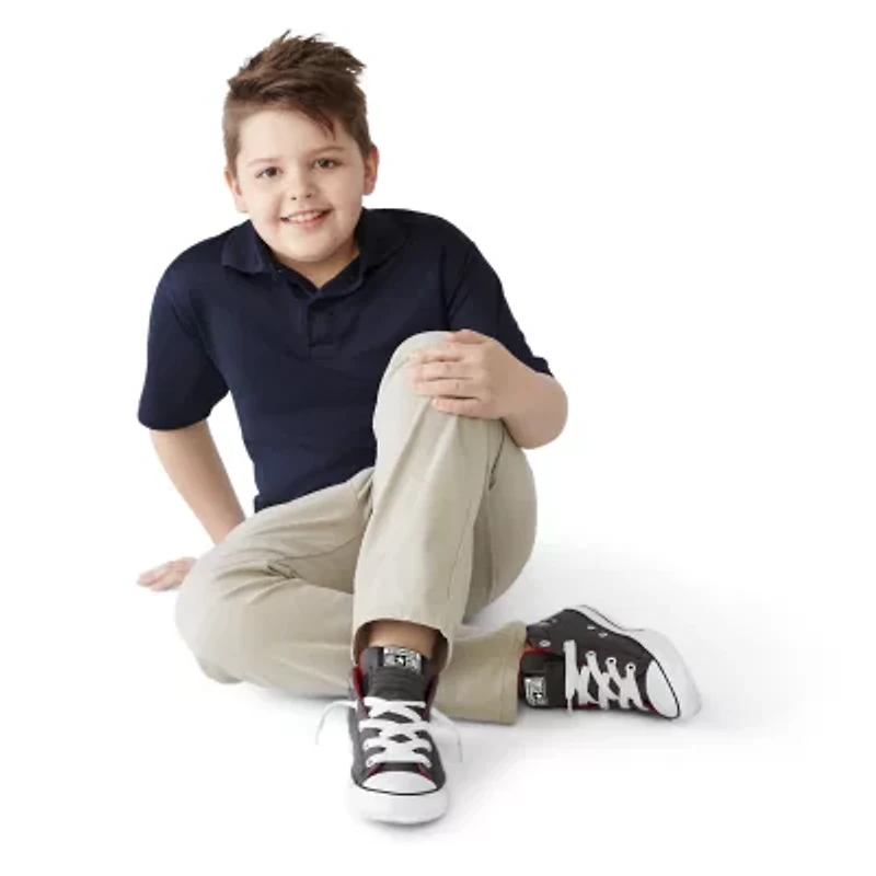 IZOD Little & Big Boys Short Sleeve Wrinkle Resistant Moisture Wicking Polo Shirt