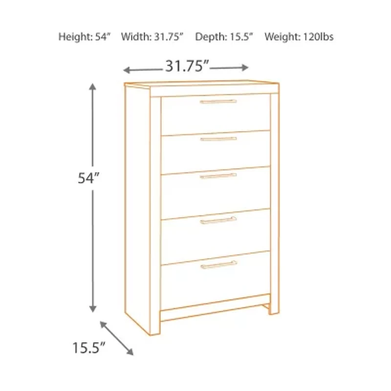 Signature Design by Ashley® Benchcraft® Derekson 5-Drawer Chest