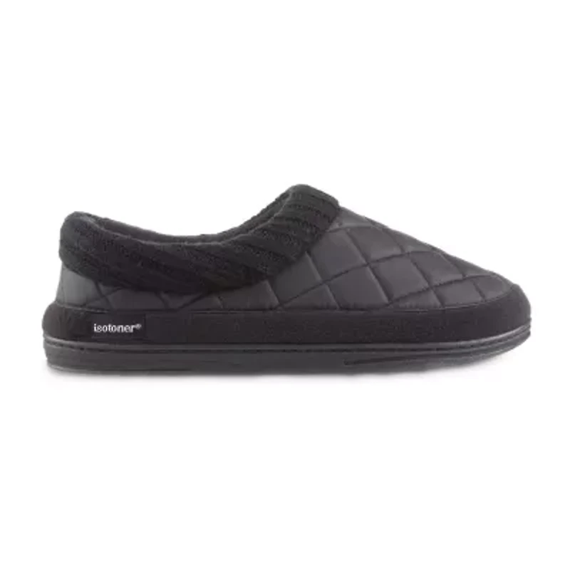 Isotoner Mens Memory Foam Bootie Slippers