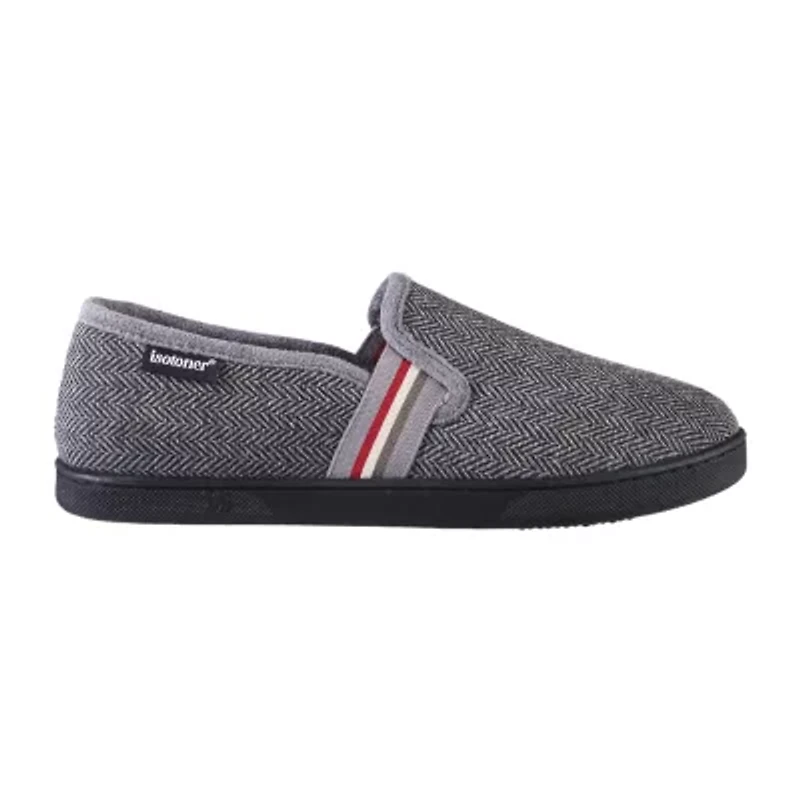 Isotoner Mens Memory Foam Slip-On Slippers