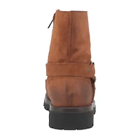 Dingo Mens Road Trip Leather Boot Block Heel Motorcycle Boots