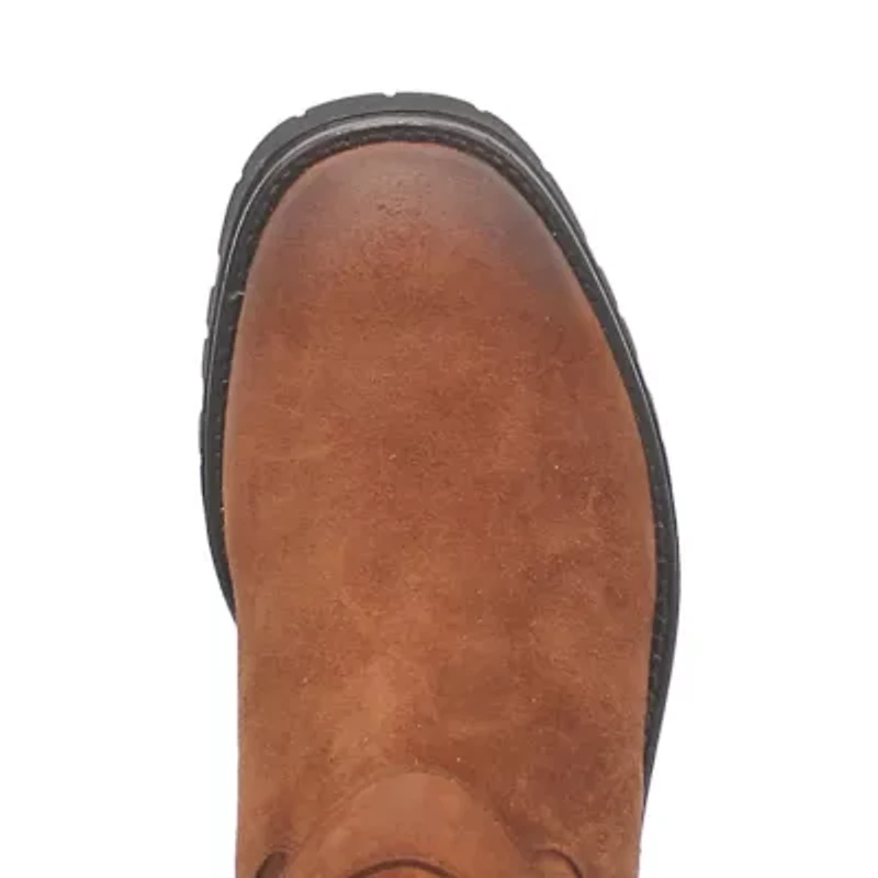 Dingo Mens Road Trip Leather Boot Block Heel Motorcycle Boots