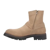 Dingo Mens Road Trip Leather Boot Block Heel Motorcycle Boots